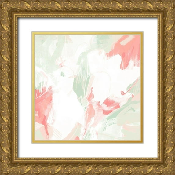 Vess, June Erica 20x20 Gold Ornate Wood Framed with Double Matting Museum Art Print Titled - Hibiscus Palette I