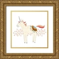 thumbnail image 1 of Vess, June Erica 20x20 Gold Ornate Wood Framed with Double Matting Museum Art Print Titled - Hipster Unicorns I, 1 of 4