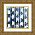 thumbnail image 1 of Vess, June Erica 20x20 Gold Ornate Wood Framed with Double Matting Museum Art Print Titled - Indigo Impression V, 1 of 4