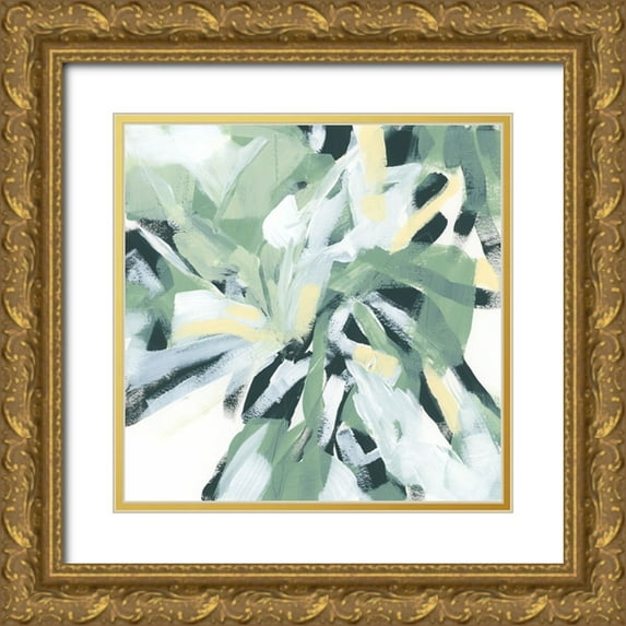 Vess, June Erica 20x20 Gold Ornate Wood Framed with Double Matting Museum Art Print Titled - Jungle Rhythm IV