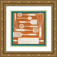 thumbnail image 1 of Vess, June Erica 20x20 Gold Ornate Wood Framed with Double Matting Museum Art Print Titled - Kitchen Kitsch Collection F, 1 of 4