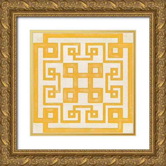 Vess, June Erica 20x20 Gold Ornate Wood Framed with Double Matting Museum Art Print Titled - Maze Motif II