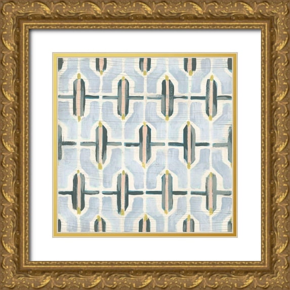 Vess, June Erica 20x20 Gold Ornate Wood Framed with Double Matting Museum Art Print Titled - Mesa Tile I