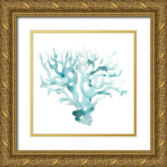 Vess, June Erica 20x20 Gold Ornate Wood Framed with Double Matting Museum Art Print Titled - Ocean Cameo I