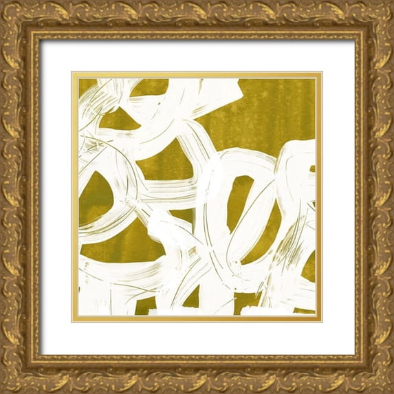 Vess, June Erica 20x20 Gold Ornate Wood Framed with Double Matting Museum Art Print Titled - Olive Helix V