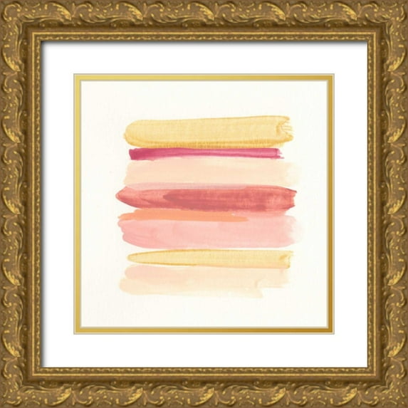 Vess, June Erica 20x20 Gold Ornate Wood Framed with Double Matting Museum Art Print Titled - Palette Stack V