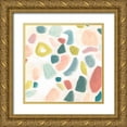 thumbnail image 1 of Vess, June Erica 20x20 Gold Ornate Wood Framed with Double Matting Museum Art Print Titled - Pebble Confetti II, 1 of 4