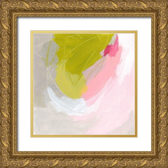 Vess, June Erica 20x20 Gold Ornate Wood Framed with Double Matting Museum Art Print Titled - Petal Tone IV