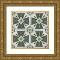 thumbnail image 1 of Vess, June Erica 20x20 Gold Ornate Wood Framed with Double Matting Museum Art Print Titled - Vintage Verdigris Tile II, 1 of 4