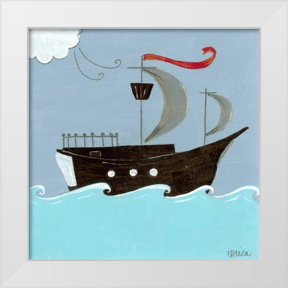 Vess, June Erica 20x20 White Modern Wood Framed Museum Art Print Titled - Avast