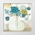 thumbnail image 1 of Vess, June Erica 20x20 White Modern Wood Framed Museum Art Print Titled - Blue Bohemian Bouquet II, 1 of 4