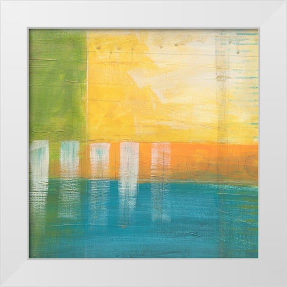 Vess, June Erica 20x20 White Modern Wood Framed Museum Art Print Titled - Citrus Fields I