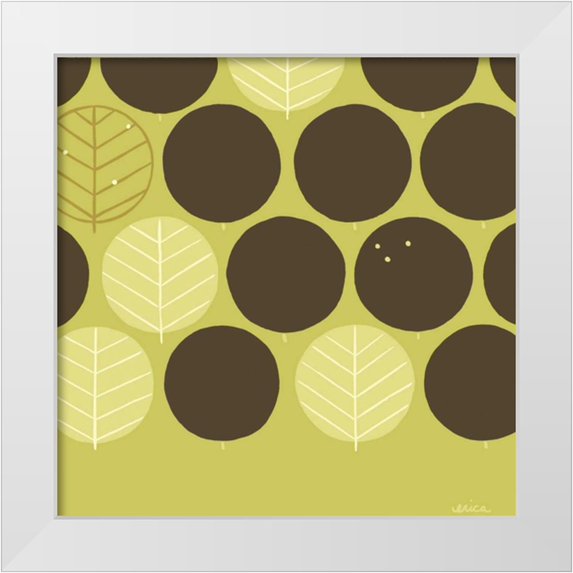 Vess, June Erica 20x20 White Modern Wood Framed Museum Art Print Titled - Forest Motif III