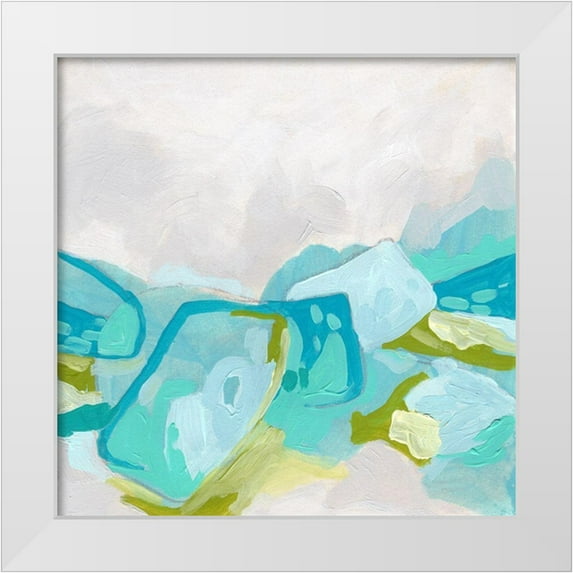 Vess, June Erica 20x20 White Modern Wood Framed Museum Art Print Titled - Geode Vista II