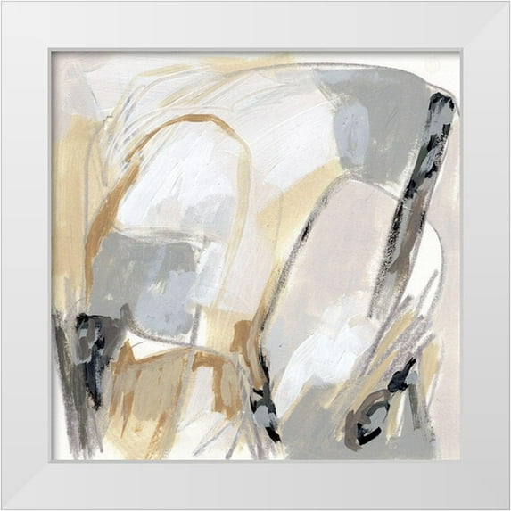 Vess, June Erica 20x20 White Modern Wood Framed Museum Art Print Titled - Neutral Singularity III