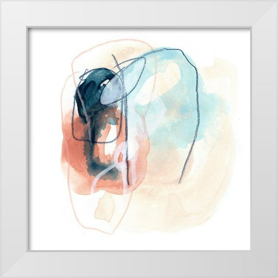 Vess, June Erica 20x20 White Modern Wood Framed Museum Art Print Titled - Rose Round II