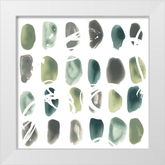 Vess, June Erica 20x20 White Modern Wood Framed Museum Art Print Titled - Rune Stone II