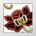 thumbnail image 1 of Vess, June Erica 20x20 White Modern Wood Framed Museum Art Print Titled - Small Paprika Floral II, 1 of 4