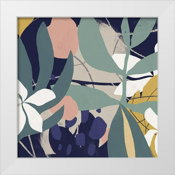 Vess, June Erica 20x20 White Modern Wood Framed Museum Art Print Titled - Tropical Attraction I