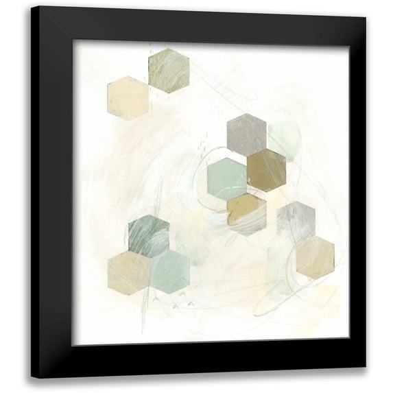 Vess, June Erica 20x21 Black Modern Framed Museum Art Print Titled - Honeycomb Reaction III