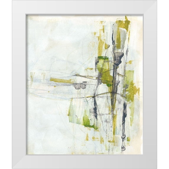 Vess, June Erica 20x23 White Modern Wood Framed Museum Art Print Titled - Green Glass II