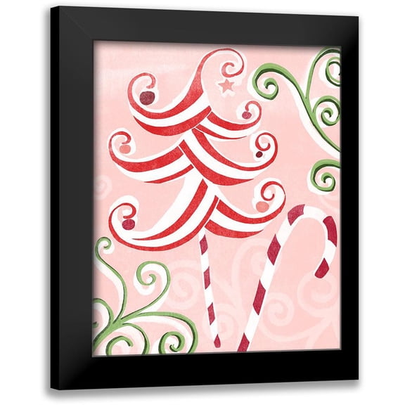 Vess, June Erica 20x24 Black Modern Framed Museum Art Print Titled - Candy Cane Holiday I