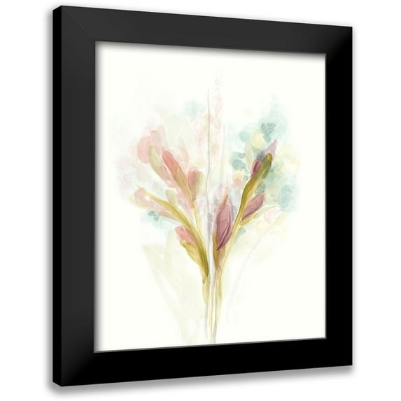 Vess, June Erica 20x24 Black Modern Framed Museum Art Print Titled - Floral Trace I