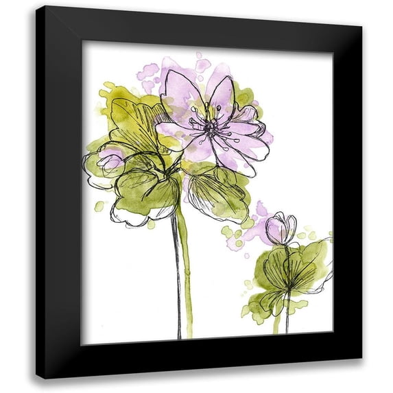 Vess, June Erica 20x24 Black Modern Framed Museum Art Print Titled - Spring Contours II