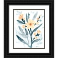 thumbnail image 1 of Vess, June Erica 20x24 Black Ornate Wood Framed with Double Matting Museum Art Print Titled - Indigo And Blush Bouquet II, 1 of 4