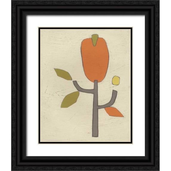 Vess, June Erica 20x24 Black Ornate Wood Framed with Double Matting Museum Art Print Titled - Simple Stems I