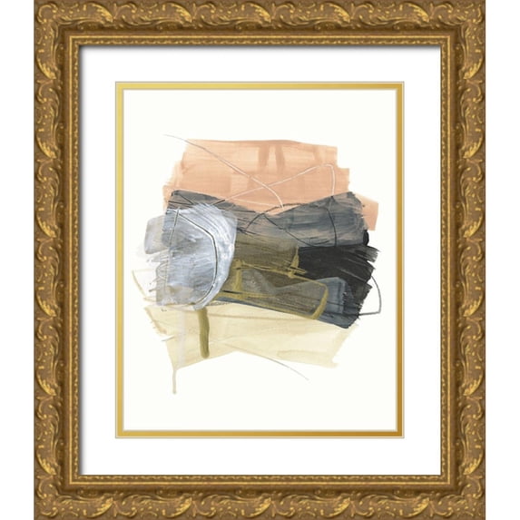 Vess, June Erica 20x24 Gold Ornate Wood Framed with Double Matting Museum Art Print Titled - Shuffle Stack II