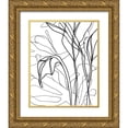 thumbnail image 1 of Vess, June Erica 20x24 Gold Ornate Wood Framed with Double Matting Museum Art Print Titled - Tropical Lines IV, 1 of 4