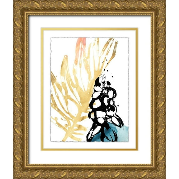 Vess, June Erica 20x24 Gold Ornate Wood Framed with Double Matting Museum Art Print Titled - Tropical Moderne II