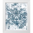 thumbnail image 1 of Vess, June Erica 20x24 White Modern Wood Framed Museum Art Print Titled - Denim Damask IV, 1 of 4