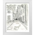 thumbnail image 1 of Vess, June Erica 20x24 White Modern Wood Framed Museum Art Print Titled - European City Sketch IV, 1 of 4