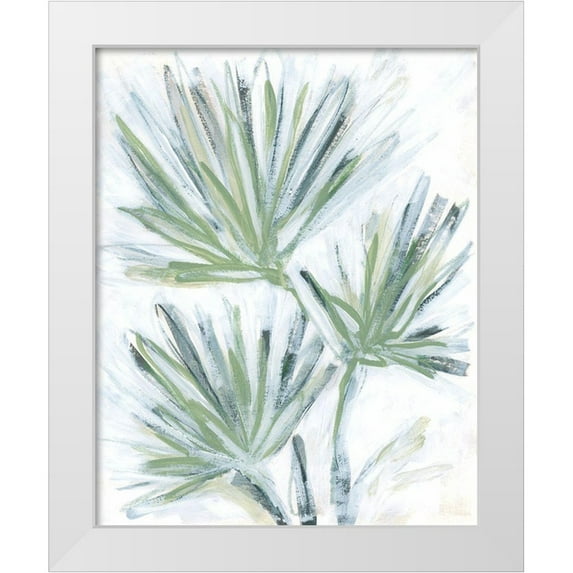 Vess, June Erica 20x24 White Modern Wood Framed Museum Art Print Titled - Palm Frond Fresco II