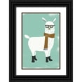thumbnail image 1 of Vess, June Erica 23x32 Black Ornate Wood Framed with Double Matting Museum Art Print Titled - Bundle Up Llama I, 1 of 4