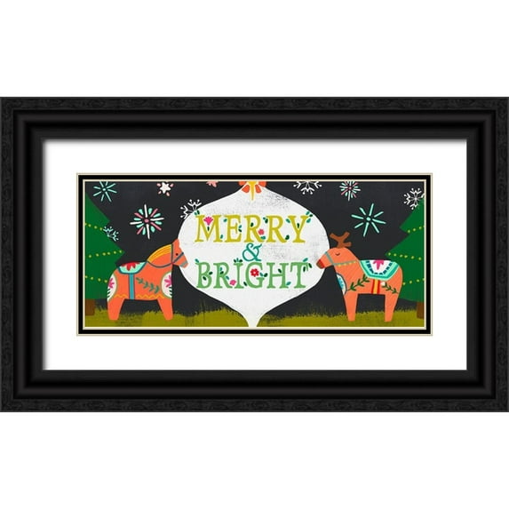 Vess, June Erica 24x13 Black Ornate Wood Framed with Double Matting Museum Art Print Titled - Nordic Joy Collection D