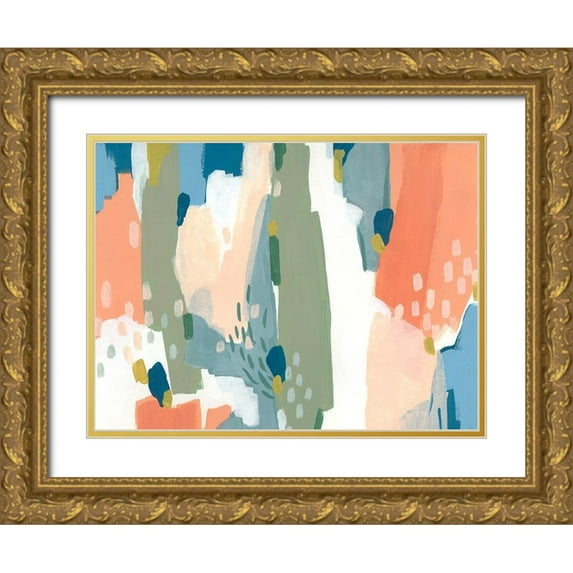 Vess, June Erica 24x19 Gold Ornate Wood Framed with Double Matting Museum Art Print Titled - Puzzle Shift I