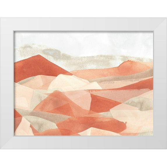 Vess, June Erica 24x19 White Modern Wood Framed Museum Art Print Titled - Desert Valley IV