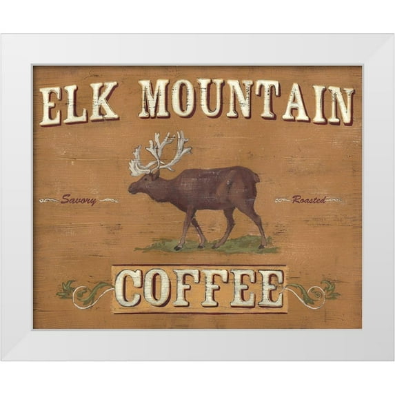 Vess, June Erica 24x20 White Modern Wood Framed Museum Art Print Titled - Lodge Coffee II