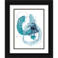 thumbnail image 1 of Vess, June Erica 25x32 Black Ornate Wood Framed with Double Matting Museum Art Print Titled - Aqua Orbit II, 1 of 4