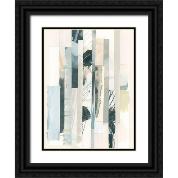 Vess, June Erica 25x32 Black Ornate Wood Framed with Double Matting Museum Art Print Titled - Paper Strata II