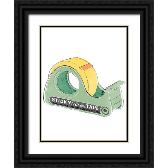 Vess, June Erica 25x32 Black Ornate Wood Framed with Double Matting Museum Art Print Titled - School Days VI
