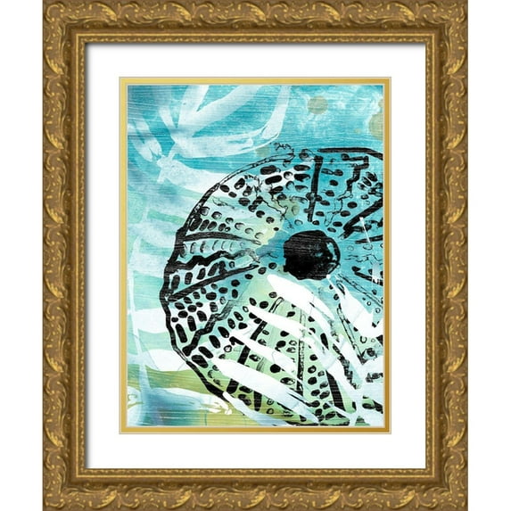 Vess, June Erica 25x32 Gold Ornate Wood Framed with Double Matting Museum Art Print Titled - Echinoidia I