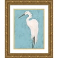 thumbnail image 1 of Vess, June Erica 25x32 Gold Ornate Wood Framed with Double Matting Museum Art Print Titled - Heron Fresco II, 1 of 4