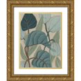 thumbnail image 1 of Vess, June Erica 25x32 Gold Ornate Wood Framed with Double Matting Museum Art Print Titled - Slate Palms II, 1 of 4