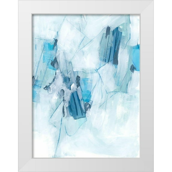 Vess, June Erica 25x32 White Modern Wood Framed Museum Art Print Titled - Blue Fracture II
