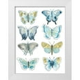 thumbnail image 1 of Vess, June Erica 25x32 White Modern Wood Framed Museum Art Print Titled - Butterfly Blues I, 1 of 4