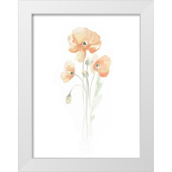 Vess, June Erica 25x32 White Modern Wood Framed Museum Art Print Titled - Delicate Bouquet I